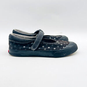 See Kai Run Girls 12.5c Brlack Canvas Polka Dot Mary Jane Little Kid Sneakers